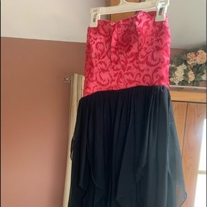 Pink and Black short dress